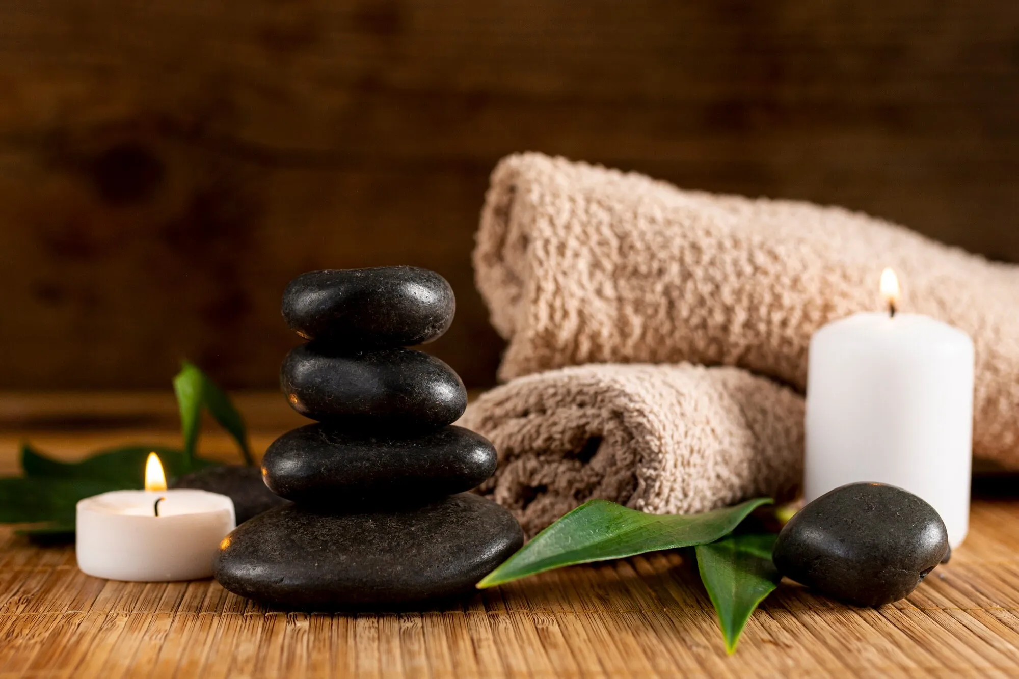 Stacked stones symbolizing calm and balance